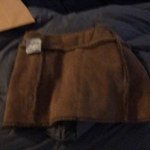 UGG tan brown suede leather skirt